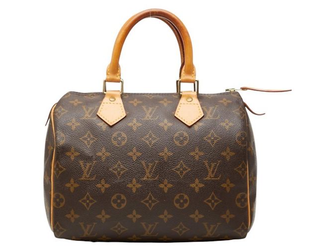 Borsa Mini Boston Louis Vuitton Monogram Speedy 25 Marrone