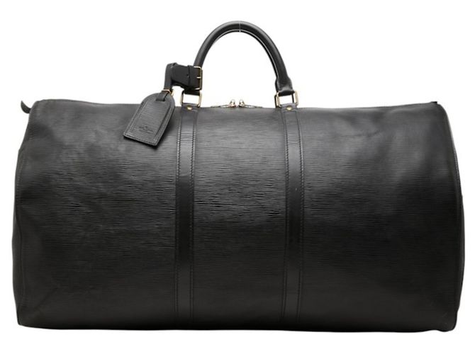 Borsa Boston Louis Vuitton Epi Keepall 60 Nero