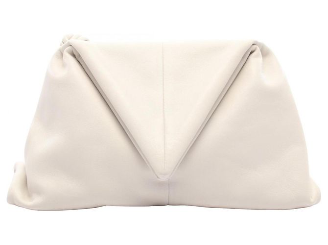 Sac à rabat Triangle Second Bag Bottega Veneta Blanc