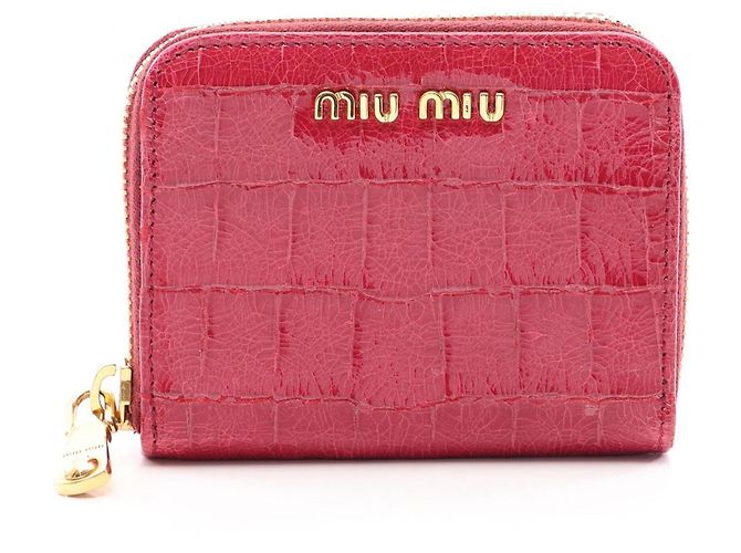 Portamonete Miu Miu in pelle rosa