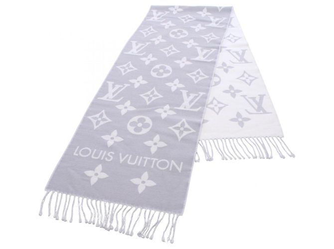 Louis Vuitton LV Essential Wollstola Weiß Lila