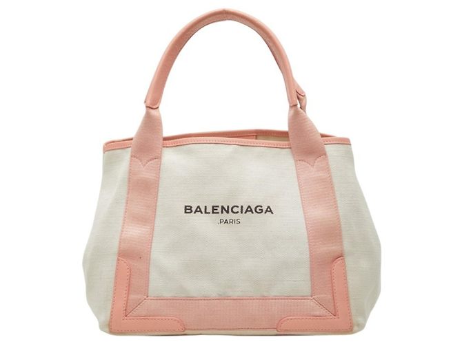 Bolsa de mão Balenciaga Navy Cabas S Rosa Cru