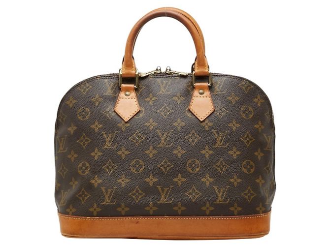 Louis Vuitton Monogram Alma PM Handbag Brown