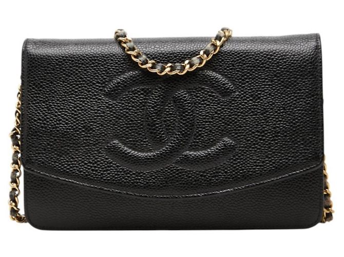 Timeless Borsa a tracolla Chanel Coco Mark con portafoglio e catena Nero