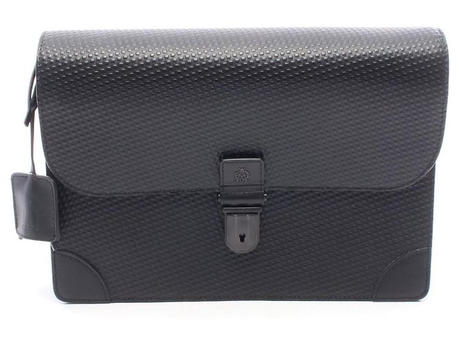 Alfred Dunhill Borsa a pochette in pelle da uomo Dunhill in nero