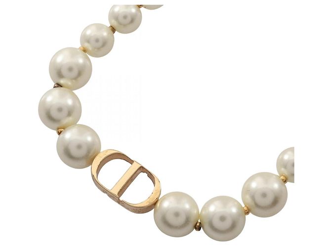 Collar Christian Dior 30 Montaigne Blanco Dorado