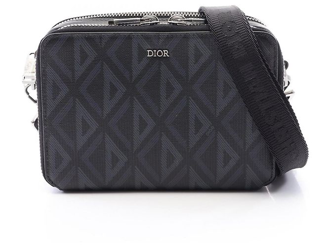 Pochette Messager CD Diamant Christian Dior Noir