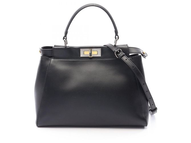 Sac à main 2-Way Fendi Peekaboo Regular Noir