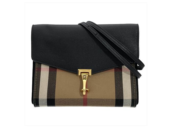 Borsa a tracolla Burberry Nova Check Macken Nero