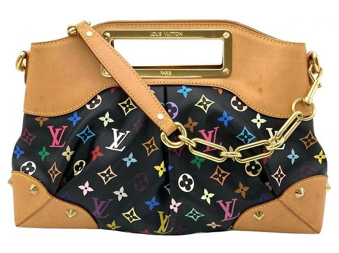 Louis Vuitton Monogram Multicolore Judy MM Handbag Black