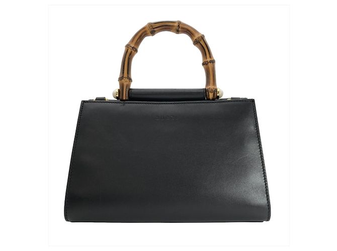 Bamboo Borsa a mano Gucci Nymphaea con manico in bambù Nero