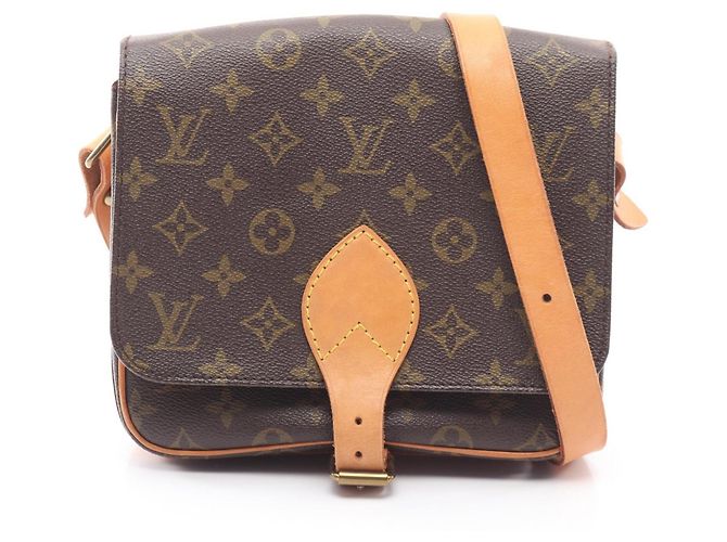 Bolsa de Ombro Louis Vuitton Cartouchiere MM Monogram Marrom