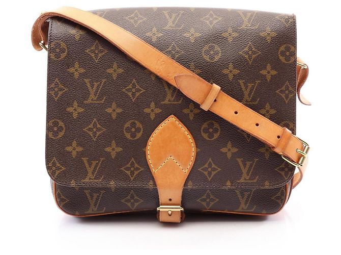 Bolsa de Ombro Louis Vuitton Monogram Cartouchiere GM Marrom