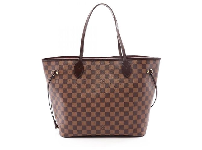 Bolsa tote Louis Vuitton Neverfull MM Damier Ebene Marrom
