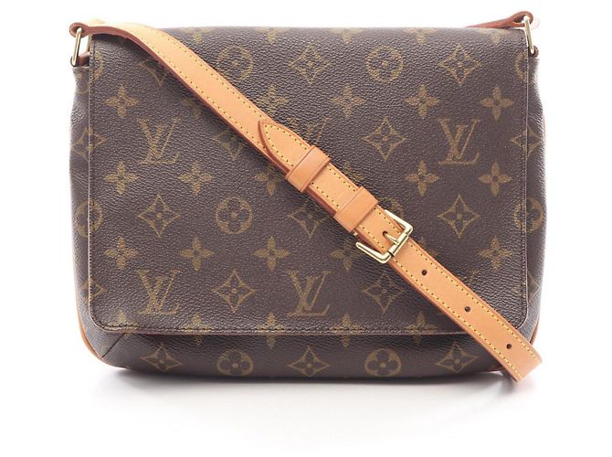 Bolsa de Ombro Louis Vuitton Musette Tango Marrom Monograma