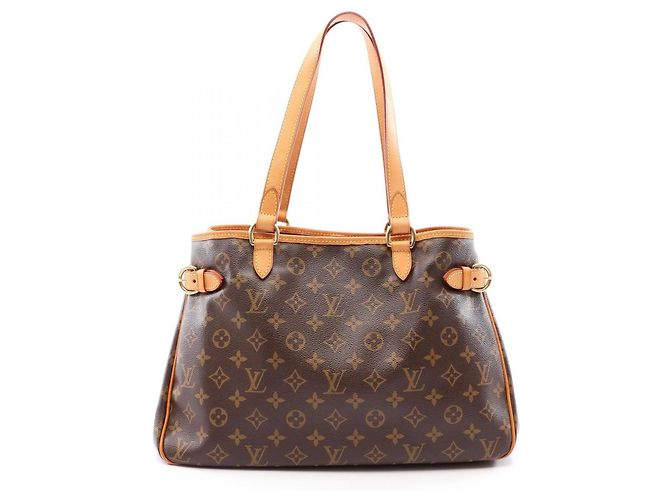 mala de ombro horizontal Louis Vuitton Batignolles Marrom Monograma