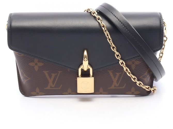 Sac à bandoulière Padlock On-Strap de Louis Vuitton Marron Noir Monogramme