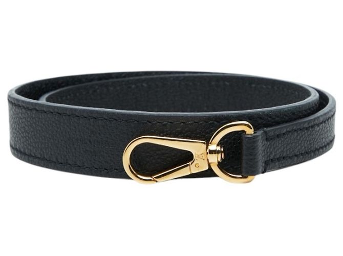 Alça de ombro em couro preto Louis Vuitton