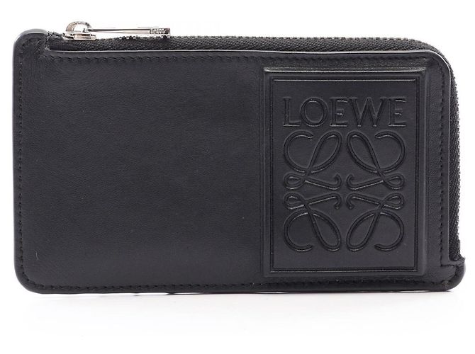 Münzgeldbörse mit Loewe Anagram-Logo Schwarz