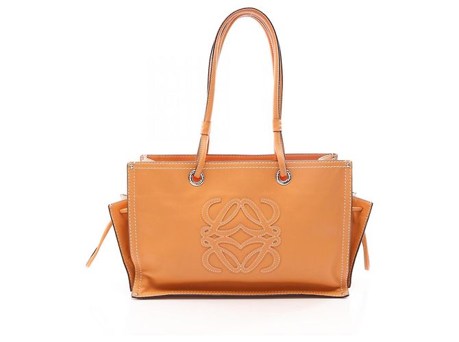 Sac cabas Loewe Anagram Shopper Marron