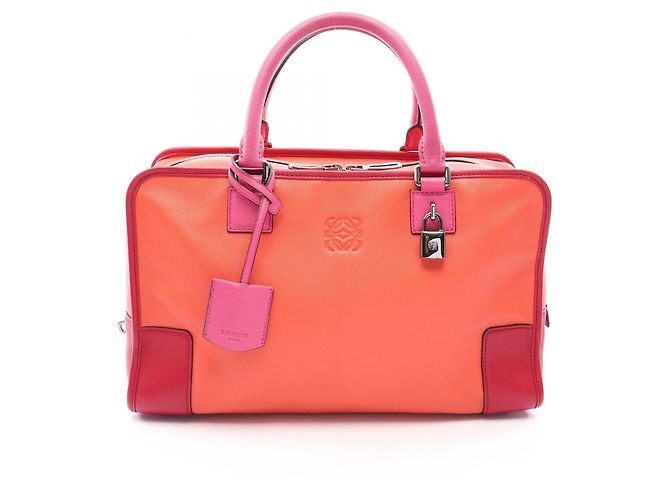 Bolsa de mão Loewe Amazona 36 Rosa Vermelho Laranja