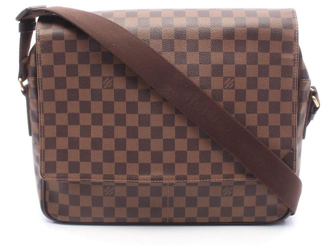 Bolsa de Ombro Louis Vuitton Shelton GM Damier Ebene Marrom