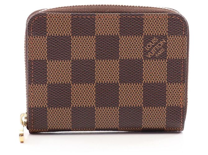 Monedero Zippy Louis Vuitton Damier Ebene Castaño