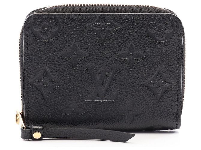Louis Vuitton Monogram Empreinte Zippy Coin Purse Black