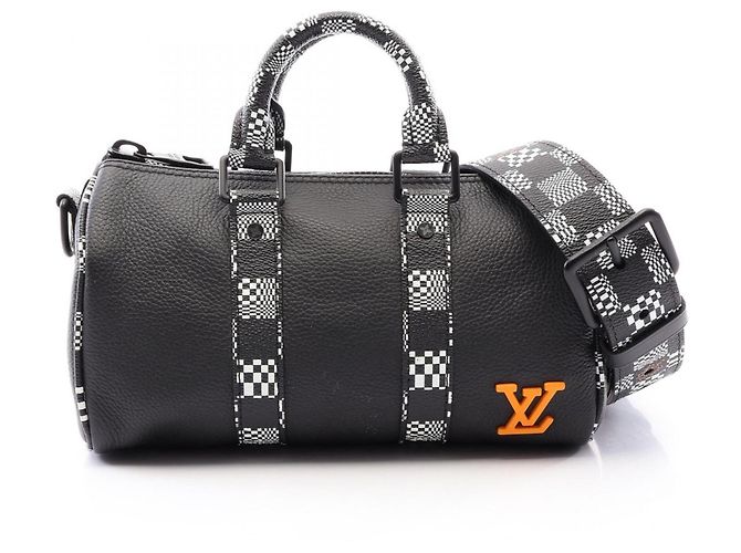 Bolsa de mão Louis Vuitton City Keepall XS Damier Distorted Preto