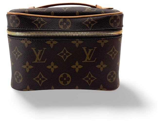Louis Vuitton Nice Vanity Case Monogram Canvas Mini Castaño