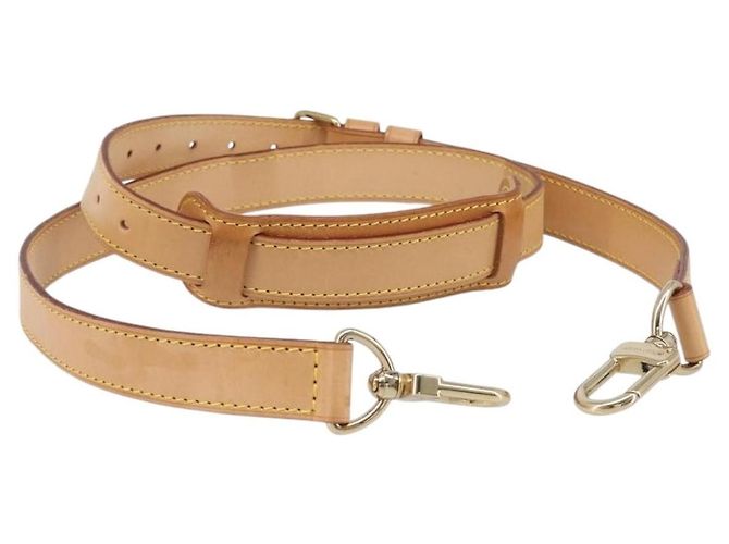 Louis Vuitton Adjustable Shoulder Strap Leather 30mm Beige