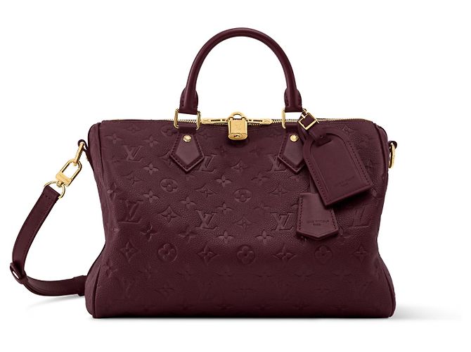 Louis Vuitton Monogram Empreinte Speedy Soft 30 Bordeaux