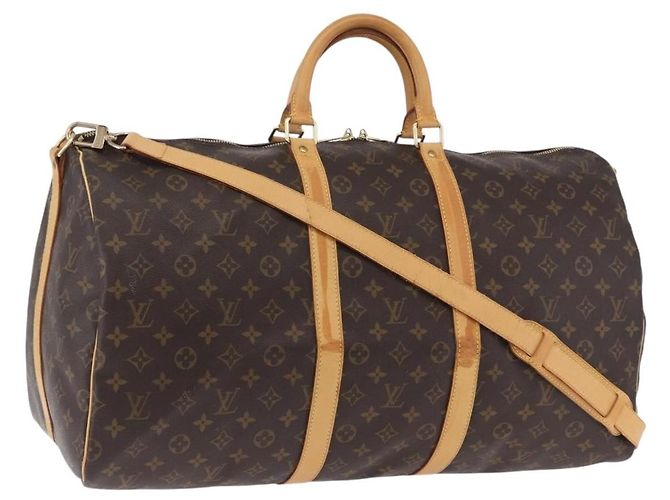 Louis Vuitton Keepall Bandouliere Monogram Canvas 55 Brown