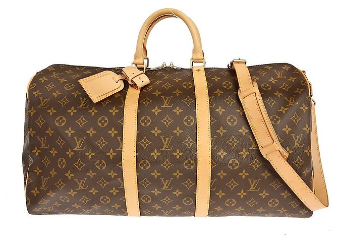 Louis Vuitton Keepall Bandouliere Monogram Canvas 55 Marrom