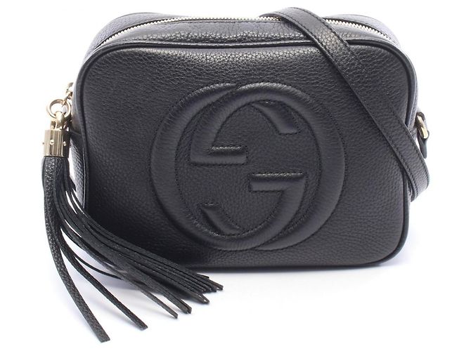 Bolsa Gucci Soho Disco em couro preto