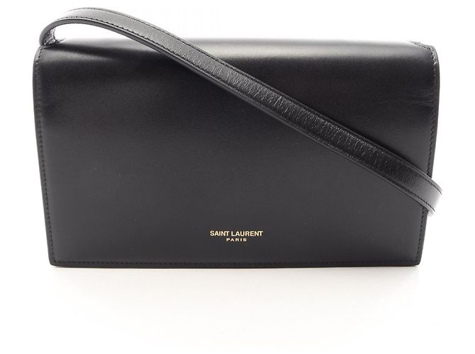Autre Marque Borsa a mano Saint Laurent Paris in pelle nera Nero