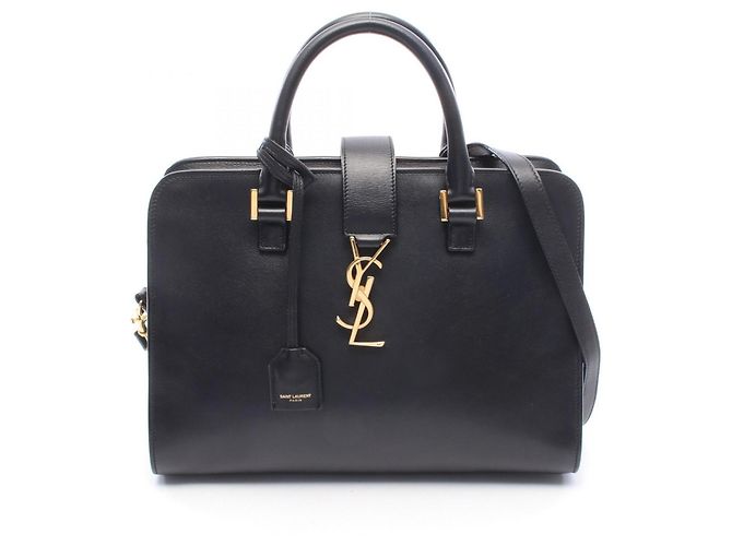 Autre Marque Yves Saint Laurent Paris Monogram Cabas Handtasche Schwarz