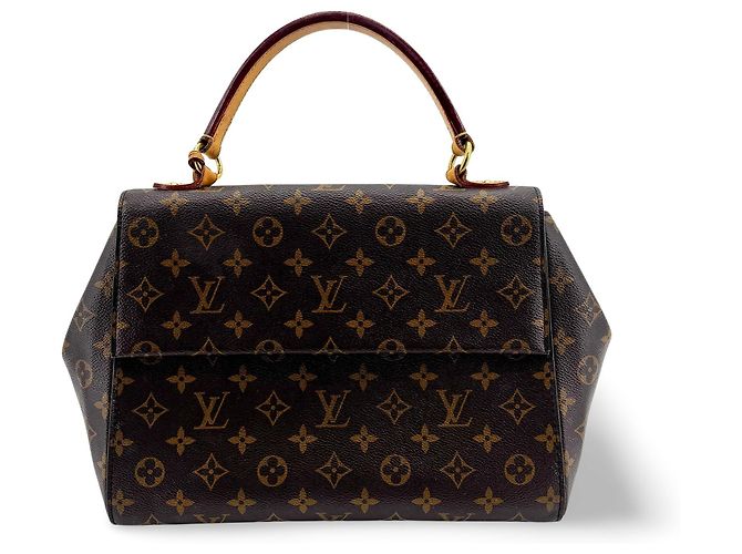 Bolsa Cluny com alça superior em lona Monogram MM Louis Vuitton Marrom