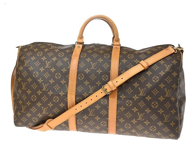 Louis Vuitton Keepall Bandoulière Monogram 55 Brown