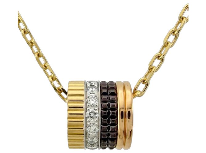 Collar Boucheron Quatre Classic Castaño Plata Dorado