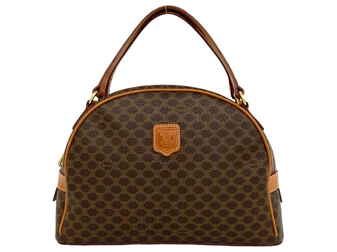 Céline Sac à main Celine Vintage Macadam Blazon Pattern Triomphe Marron