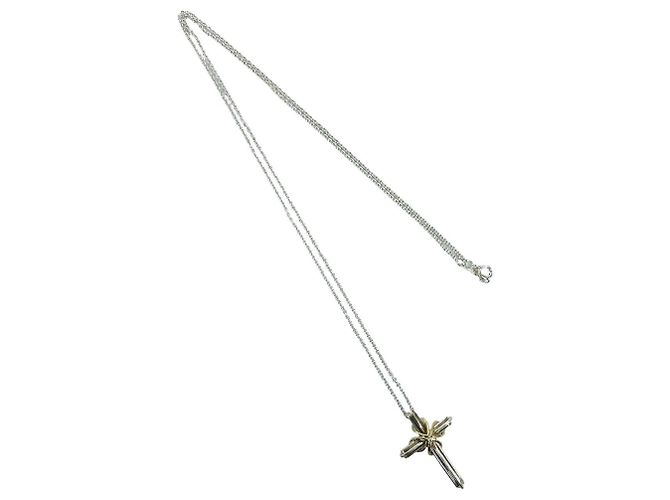 Autre Marque Collana Croce Tiffany Signature Argento D'oro