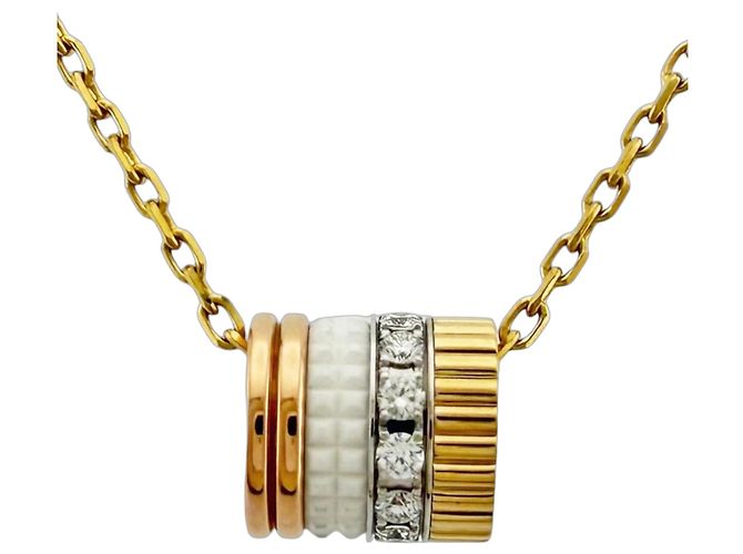 Collar Boucheron Quatre Whites Plata Dorado