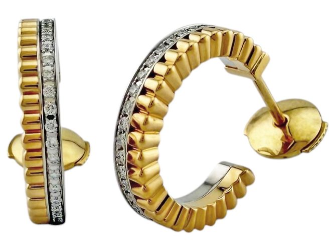 Orecchini a cerchio Boucheron Quatre Radiant Argento D'oro