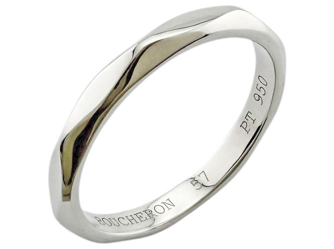 Anillo Alianza Boucheron Facette de Platino Plata