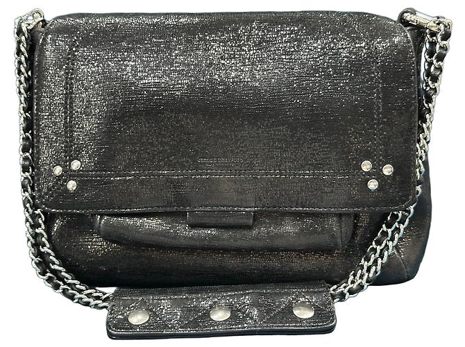 Jerome Dreyfuss Lulu schwarze Lederhandtasche