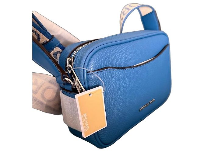 Michael Kors Jet Set Borsa a Tracolla in Pelle Blu