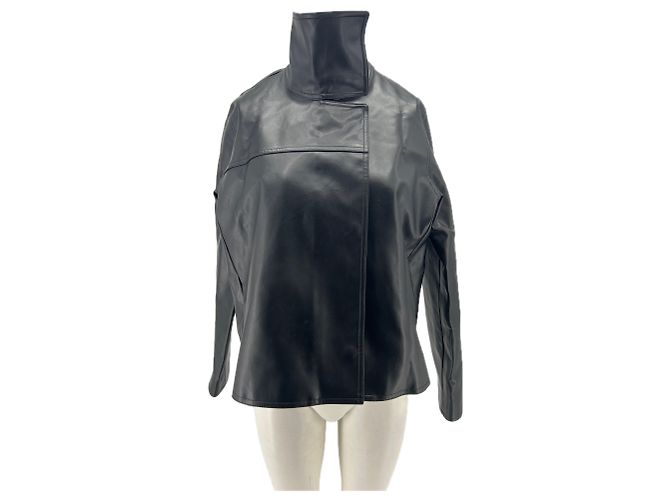 Veste en cuir noire Samsoe & Samsoe XS