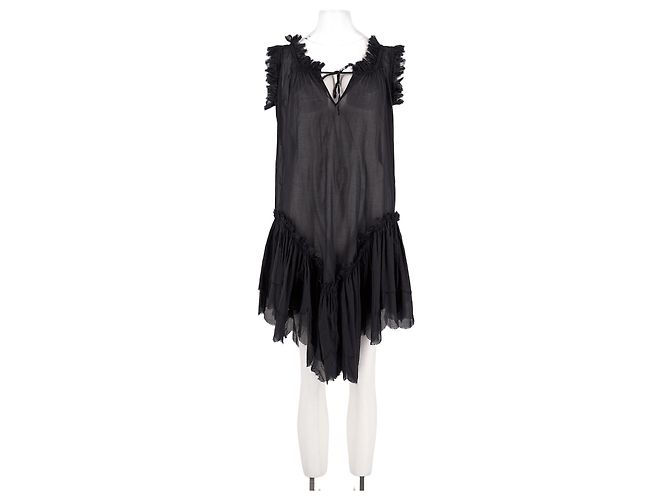 Vestido de algodón negro Jean Paul Gaultier