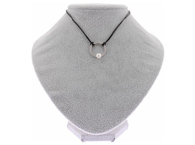 Autre Marque Collana girocollo Sofia Cord ASHERALI Oro bianco Argento